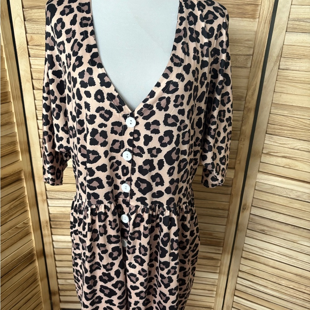 Leopard Print Swingy Dress XL